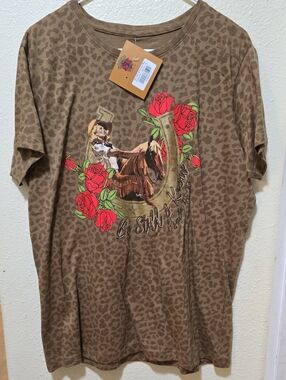 Rodeo Quincy Be Still & Know Leopard Graphic Tee